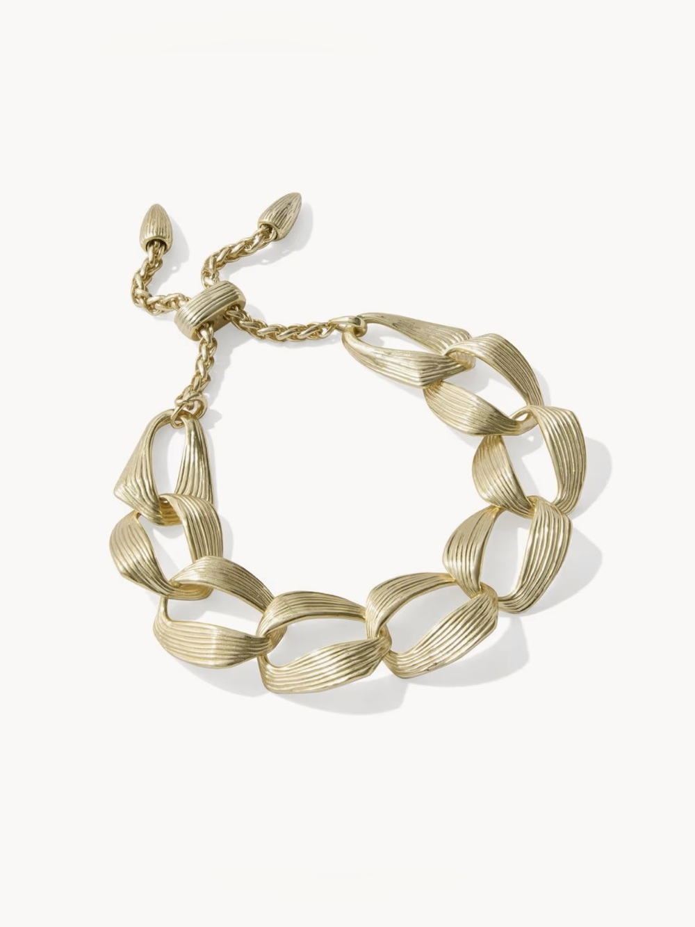 Kendra Scott Kira chain  Textured Gold Link Bracelet